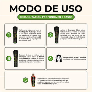 Shampoo Detóx Amazonian Rehab 300 mL